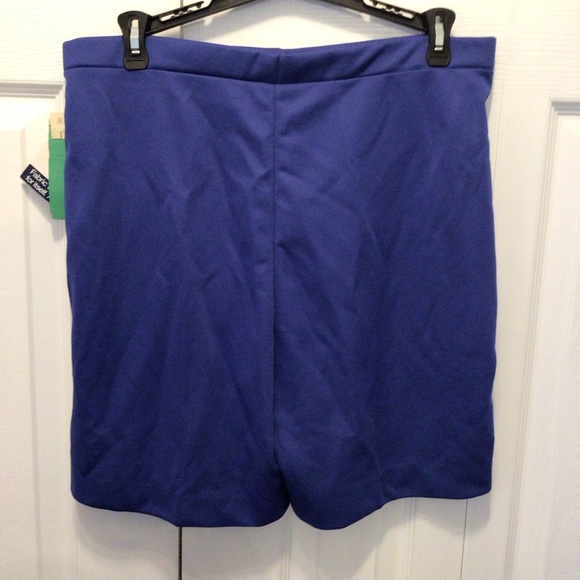 NWT Vintage Womens Blue 1980’s Polyester High Waist Shorts Size 14 - Picture 5 of 7